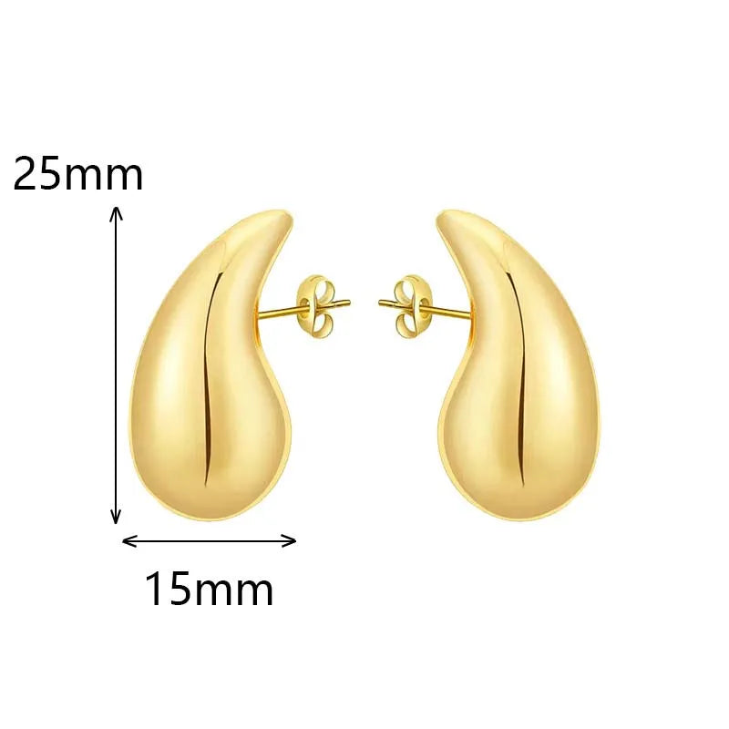 Fashion Modern Jewelry New Gold Silver Color Teardrop Earrings For Women Girl Gift Hot Sale Popular Ear Accessories