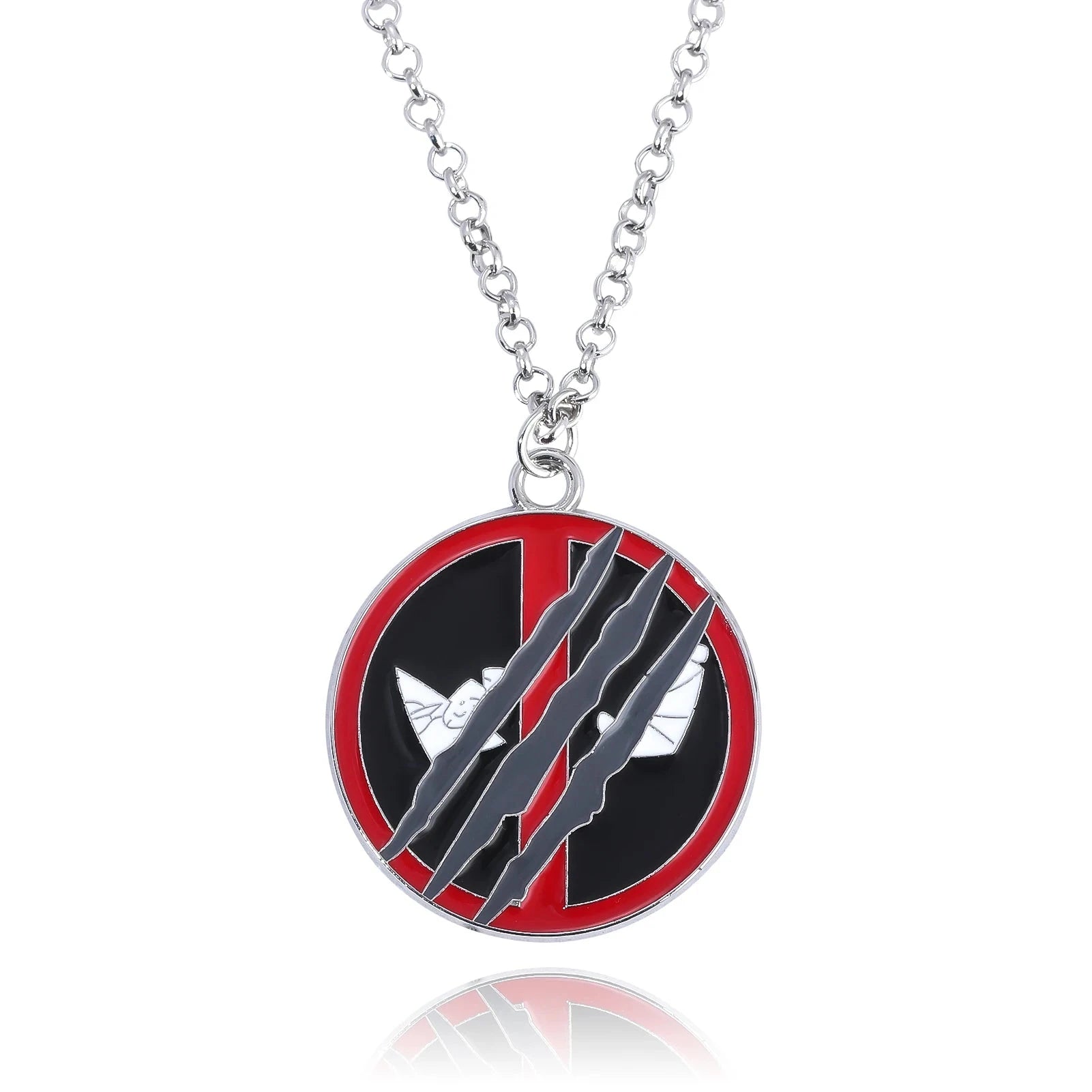 Deadpool and Wolverine Best Friends Necklace Set Split Heart Matching Pendant Necklace for Women Men Cosplay Jewelry Gift