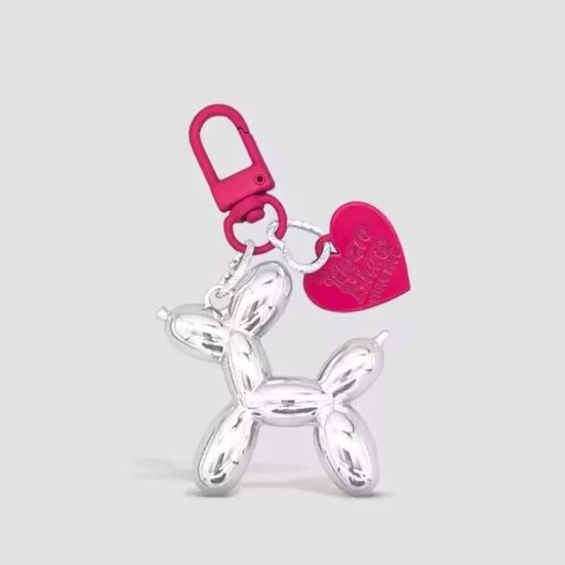 Fashion Keychain Punk Y2K Balloon Dog Keychains for Women Bag Pendant Jewelry Trinket Girl's Car Key Ring Key Chain Accessories