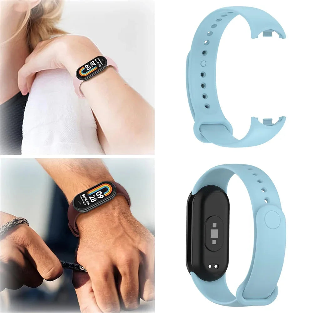 Correa para Xiaomi Mi Band 8 NFC Pulsera deportiva Correa de silicona de repuesto para reloj inteligente Correa para Xiaomi Mi Band 8