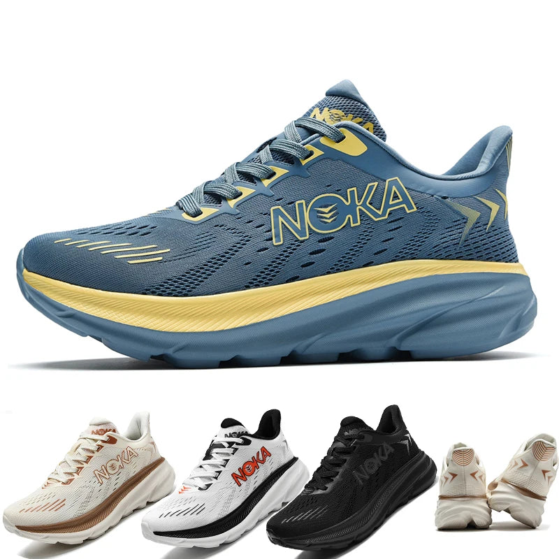 Zapatillas para caminar y correr para hombre con amortiguación máxima, suelas gruesas, ligeras y transpirables para trotar, hacer ejercicio y hacer deporte todos los días.