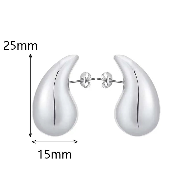 Fashion Modern Jewelry New Gold Silver Color Teardrop Earrings For Women Girl Gift Hot Sale Popular Ear Accessories