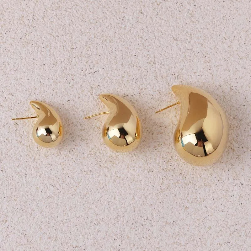 Fashion Modern Jewelry New Gold Silver Color Teardrop Earrings For Women Girl Gift Hot Sale Popular Ear Accessories