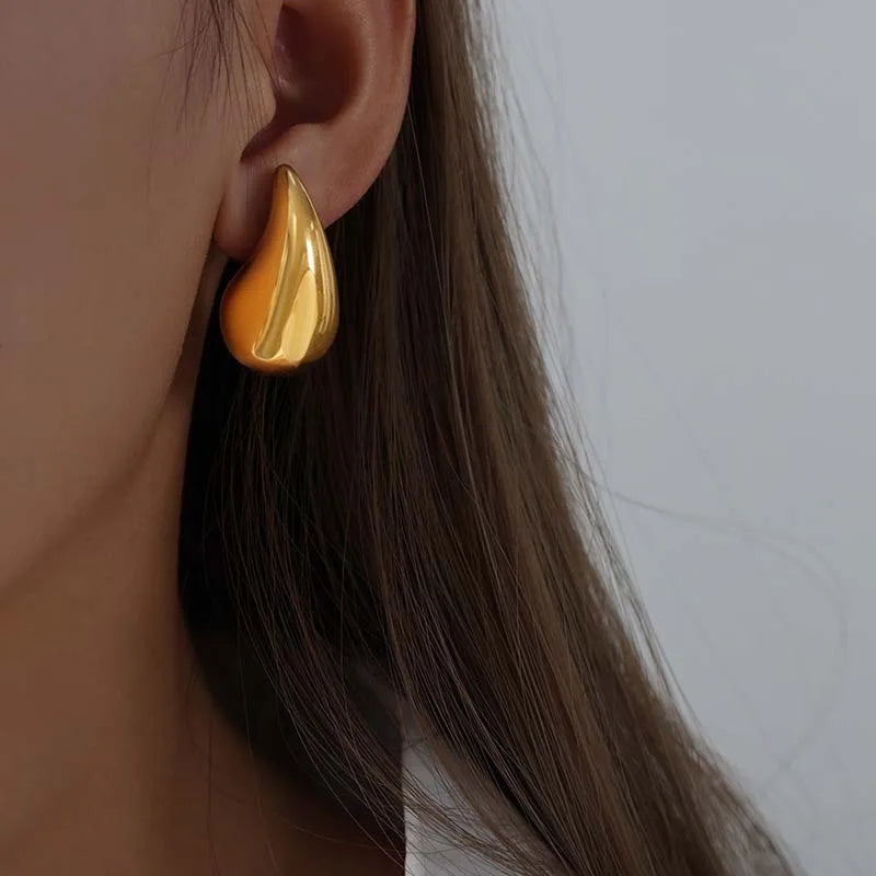 Fashion Modern Jewelry New Gold Silver Color Teardrop Earrings For Women Girl Gift Hot Sale Popular Ear Accessories