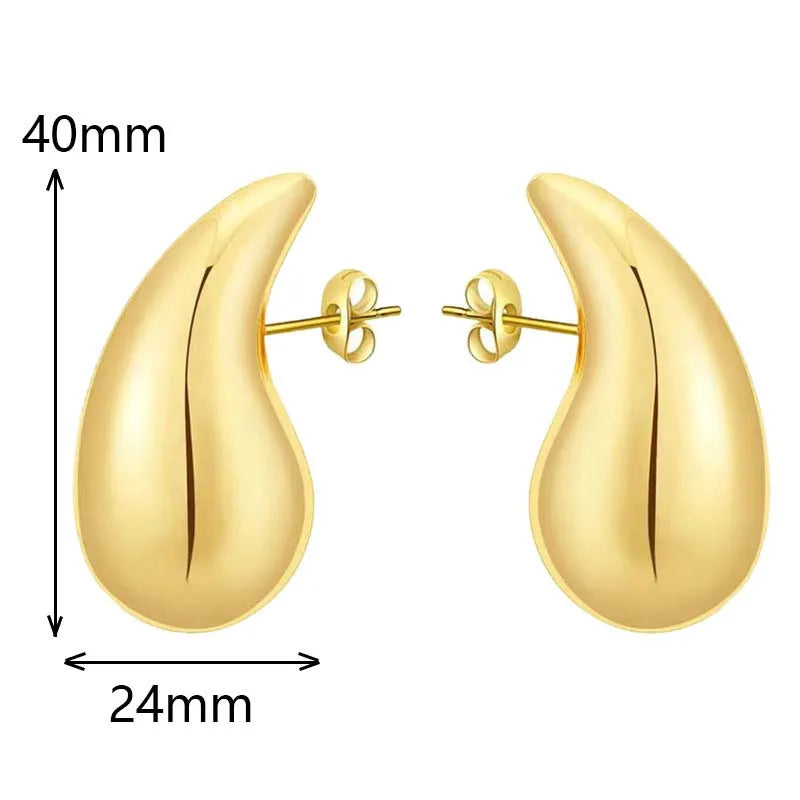 Fashion Modern Jewelry New Gold Silver Color Teardrop Earrings For Women Girl Gift Hot Sale Popular Ear Accessories