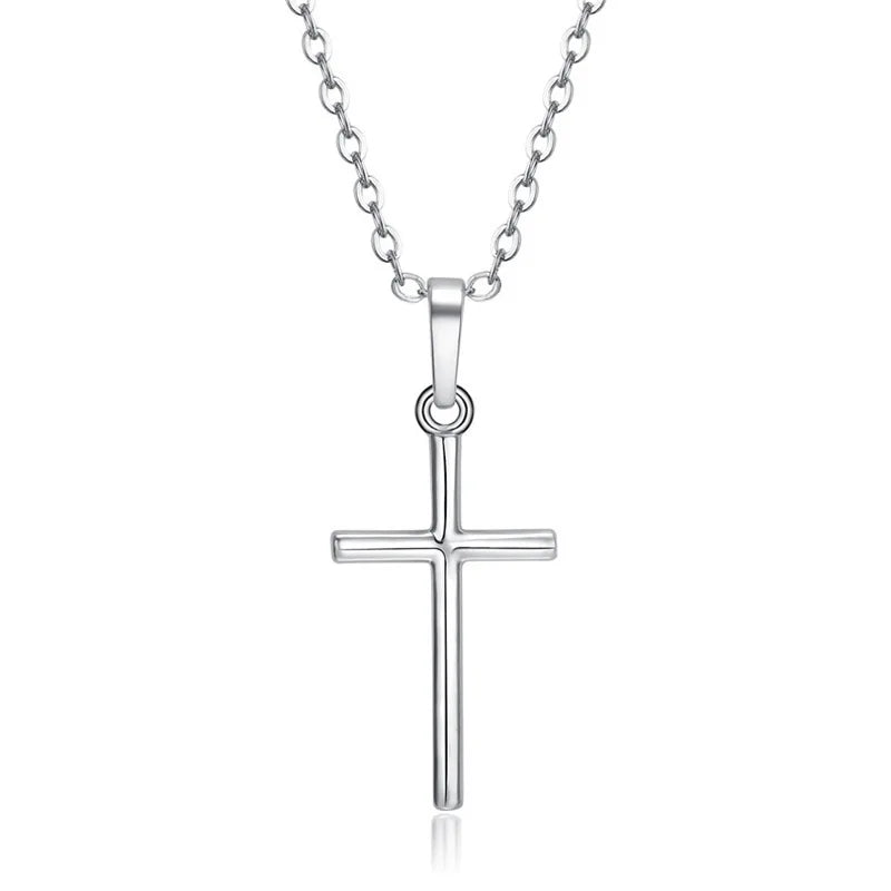 Fashion Female Cross Pendants dropshipping Gold Black Color Crystal Jesus Cross Pendant Necklace Jewelry For Men Women Wholesale