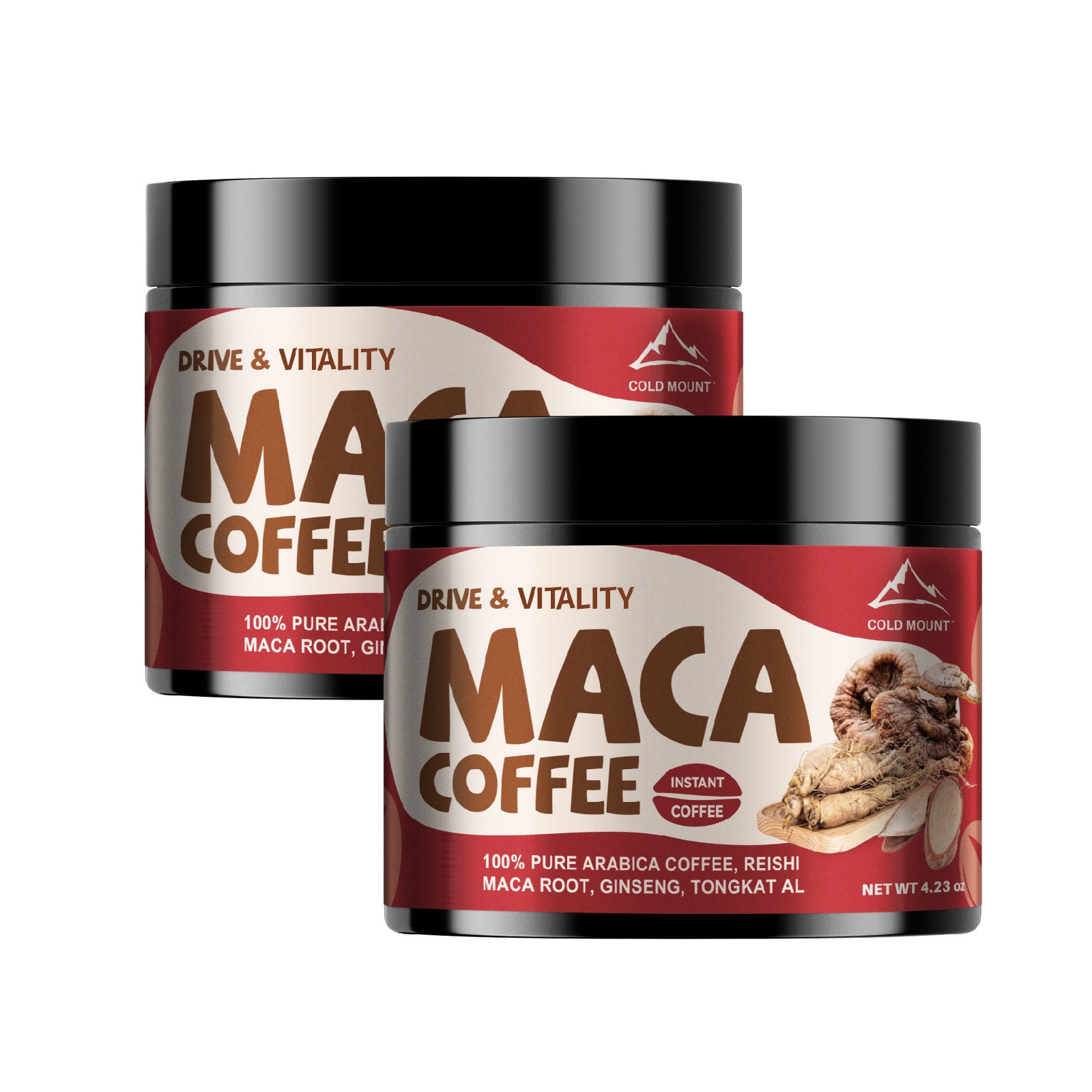 Megneta Maca Coffee, 100% ARABICA, Low Caffeine with 6 High-Quality Specials: Maca Root, Ginseng, Tongkat Ali, Lion's Mane, Reishi, Chaga | Bolded And Smooth Texture, Drive And Testosterone