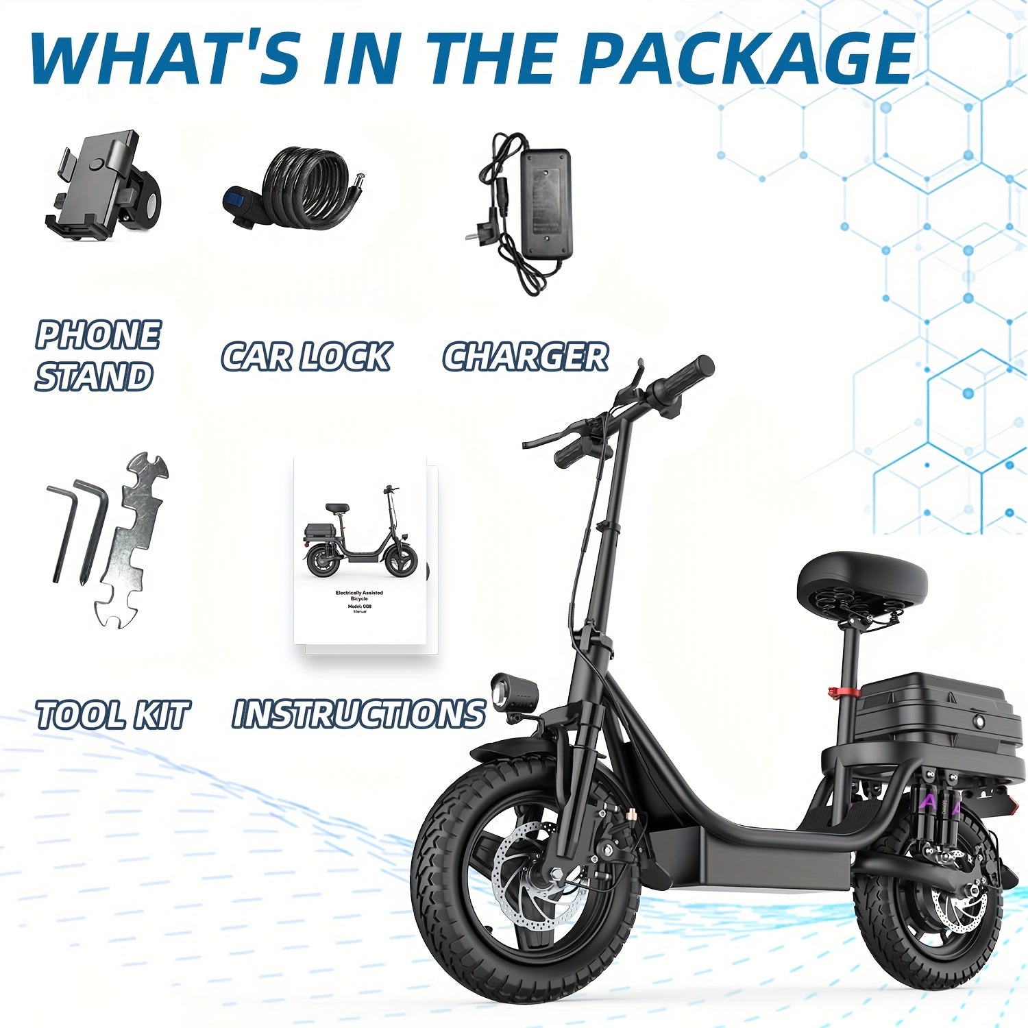 740W Adult Electric Scooter With Seat, 54.6V15A/17.5A Lithium Battery, Up To 25 Miles Range, 20Mph Top Speed, Foldable With 10 Shock Absorption, 14-inch Tubeless Explosion-proof Tires, Dual Disc Brakes - Ideal For Commuting