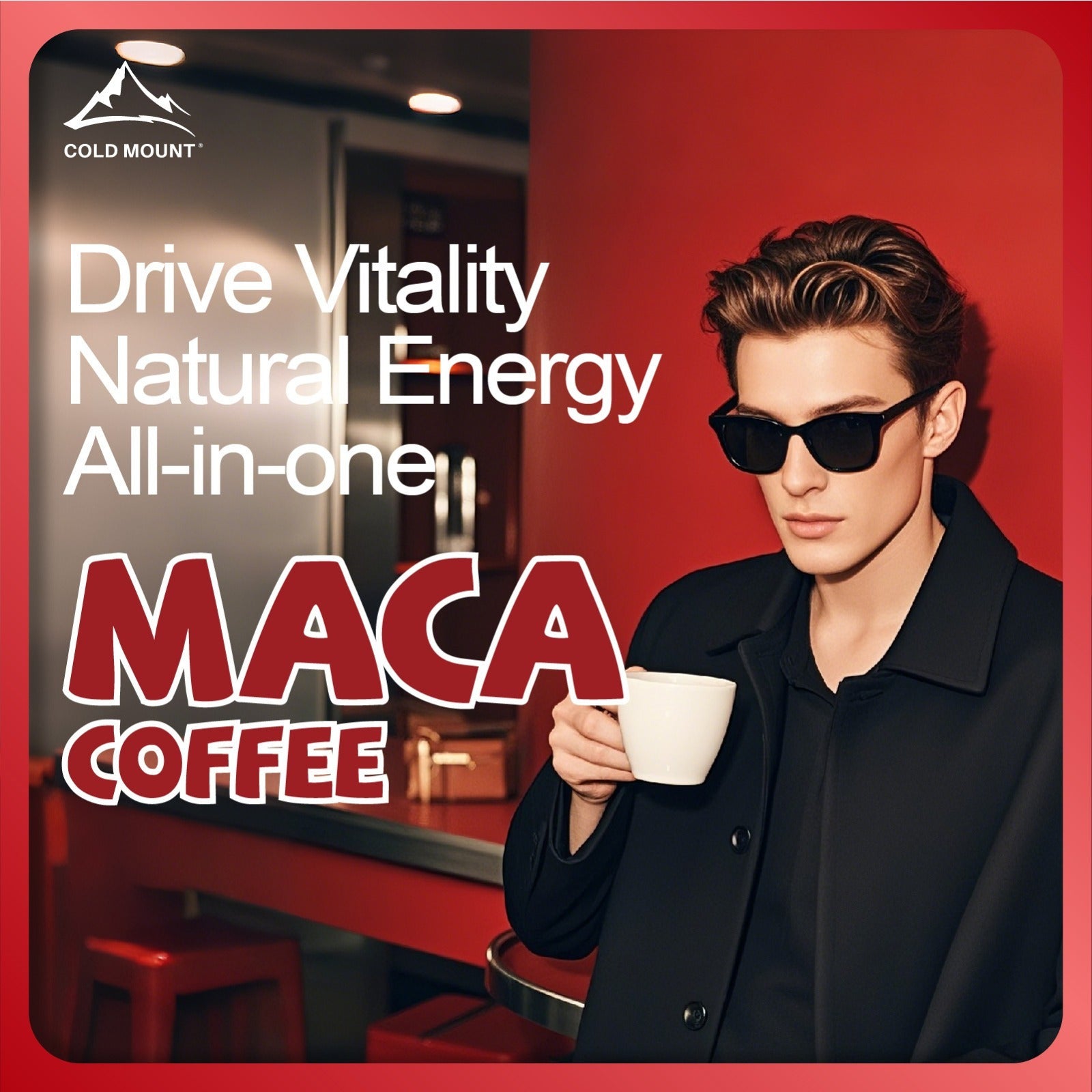 Megneta Maca Coffee, 100% ARABICA, Low Caffeine with 6 High-Quality Specials: Maca Root, Ginseng, Tongkat Ali, Lion's Mane, Reishi, Chaga | Bolded And Smooth Texture, Drive And Testosterone